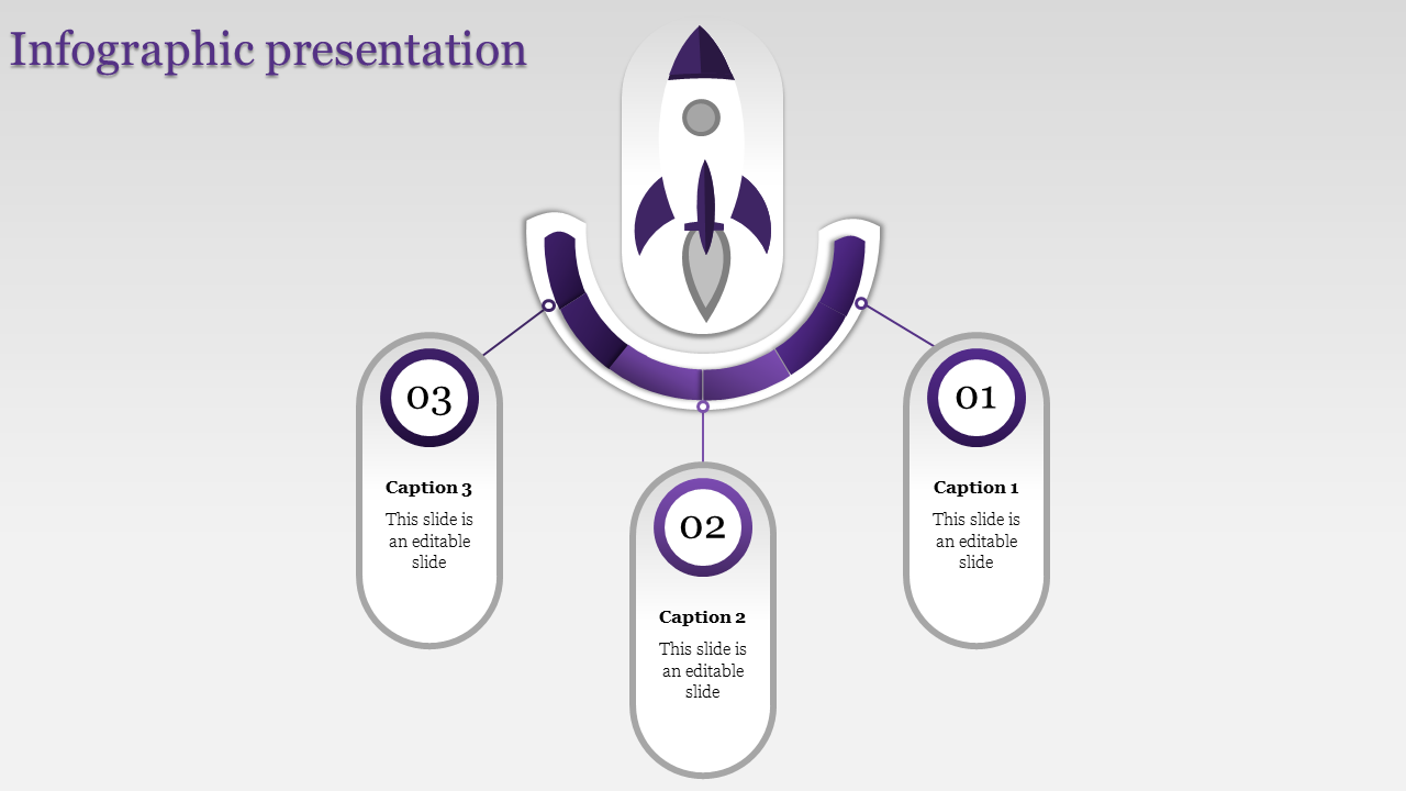 Innovative Infographic PowerPoint Template on Rocket Model
